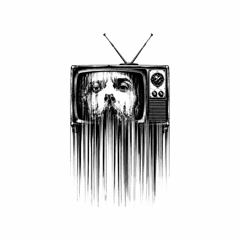 Minimalist Comic Glitch Barcode Art