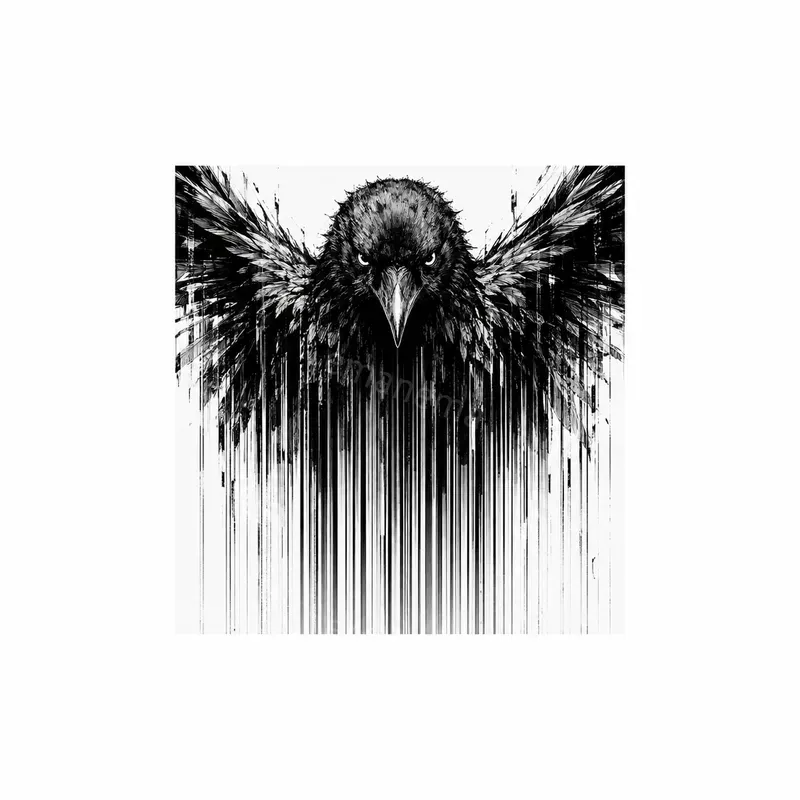 Minimalist Comic Glitch Barcode Art