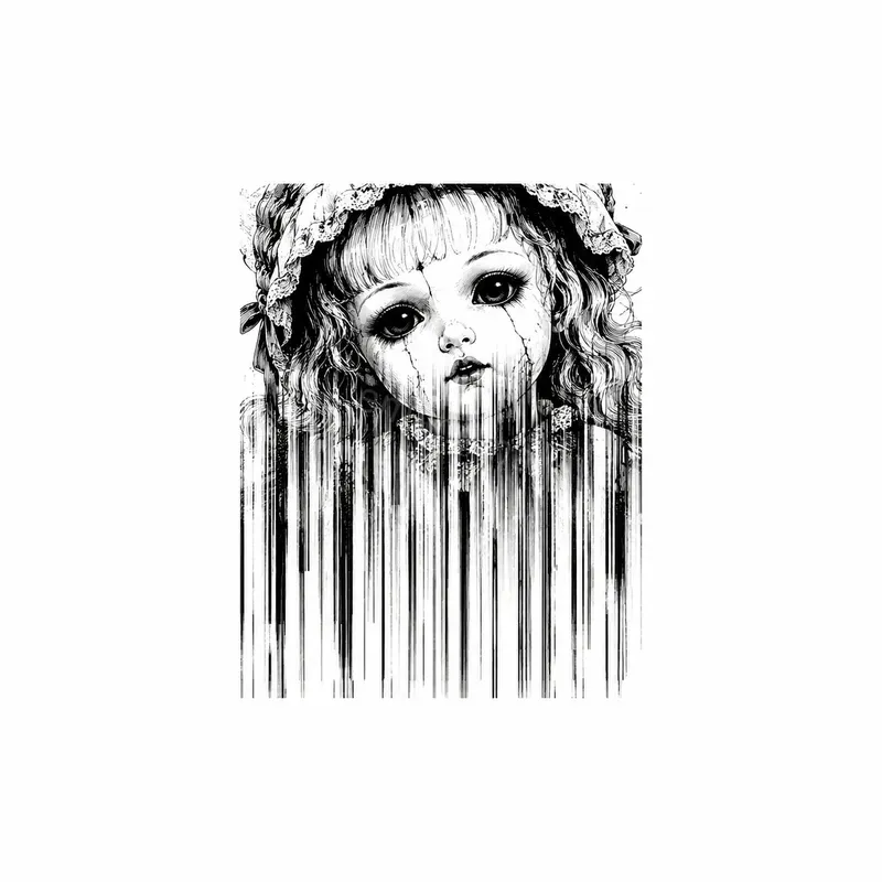 Minimalist Comic Glitch Barcode Art