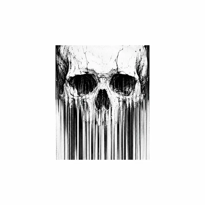 Minimalist Comic Glitch Barcode Art