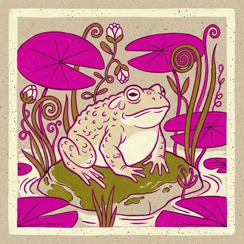 Naive Folk Garden Animal Illustrations