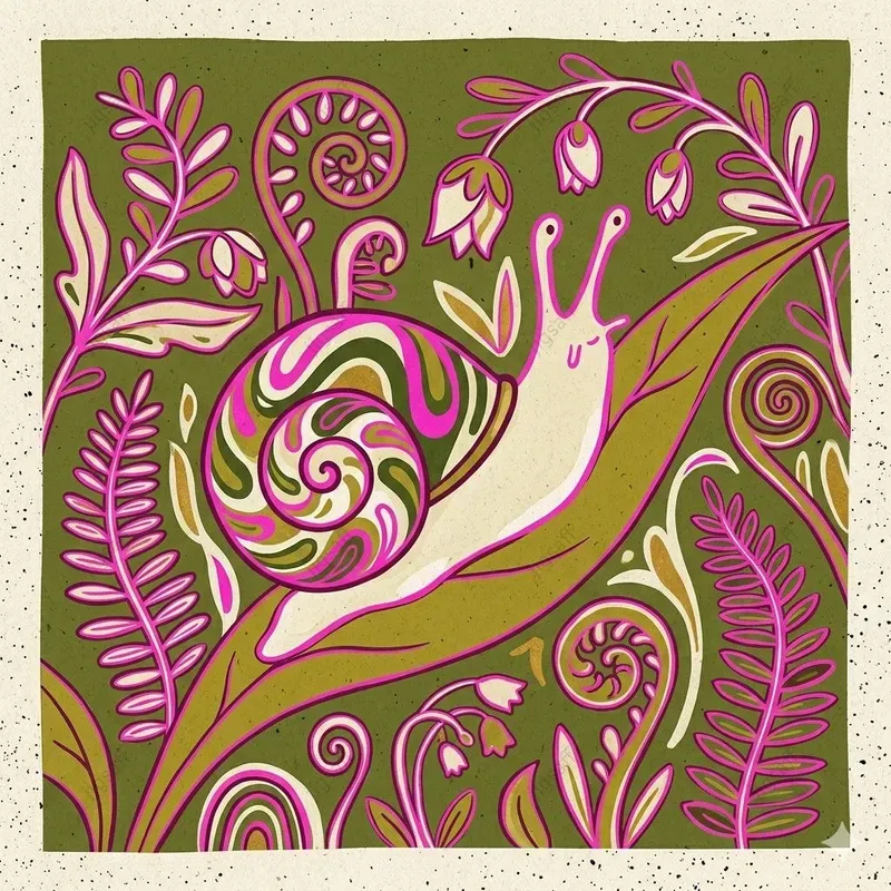 Naive Folk Garden Animal Illustrations