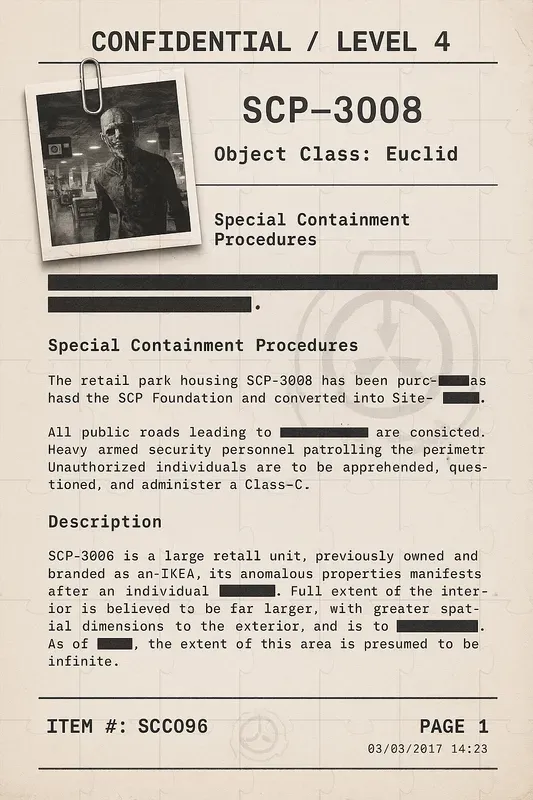 Classified Scp Foundation Documents