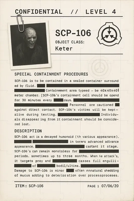 Classified Scp Foundation Documents