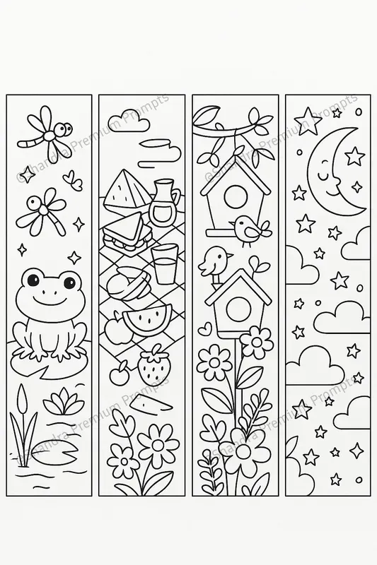 Bookmarks Coloring Books For Kids