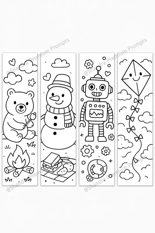 Bookmarks Coloring Books For Kids