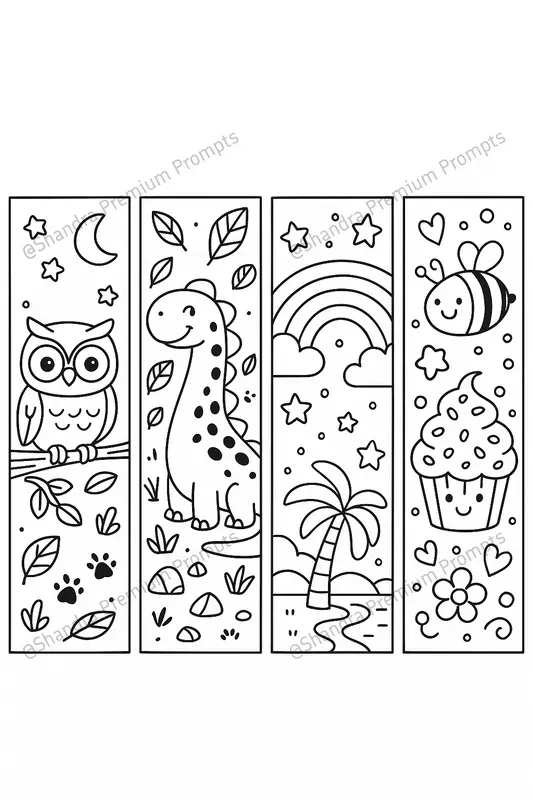 Bookmarks Coloring Books For Kids
