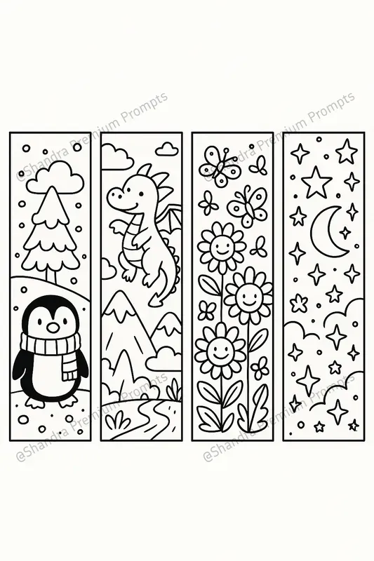 Bookmarks Coloring Books For Kids