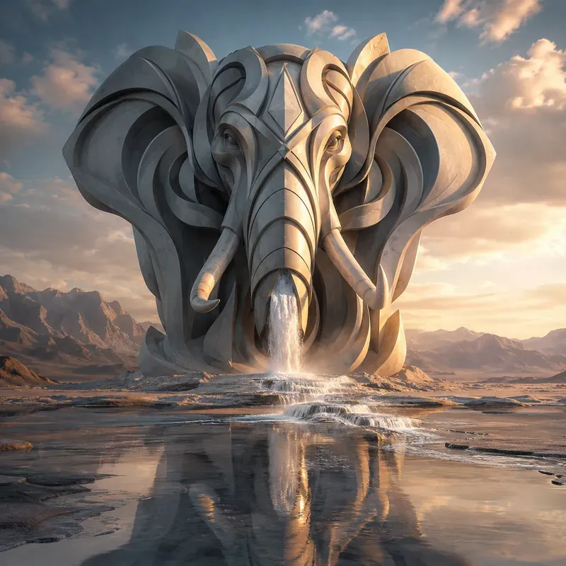 Surreal Sculptural Sunset Worlds