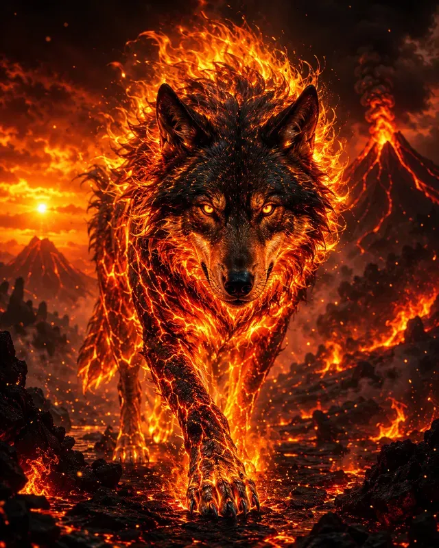 Elemental Fusion Animal Portraits