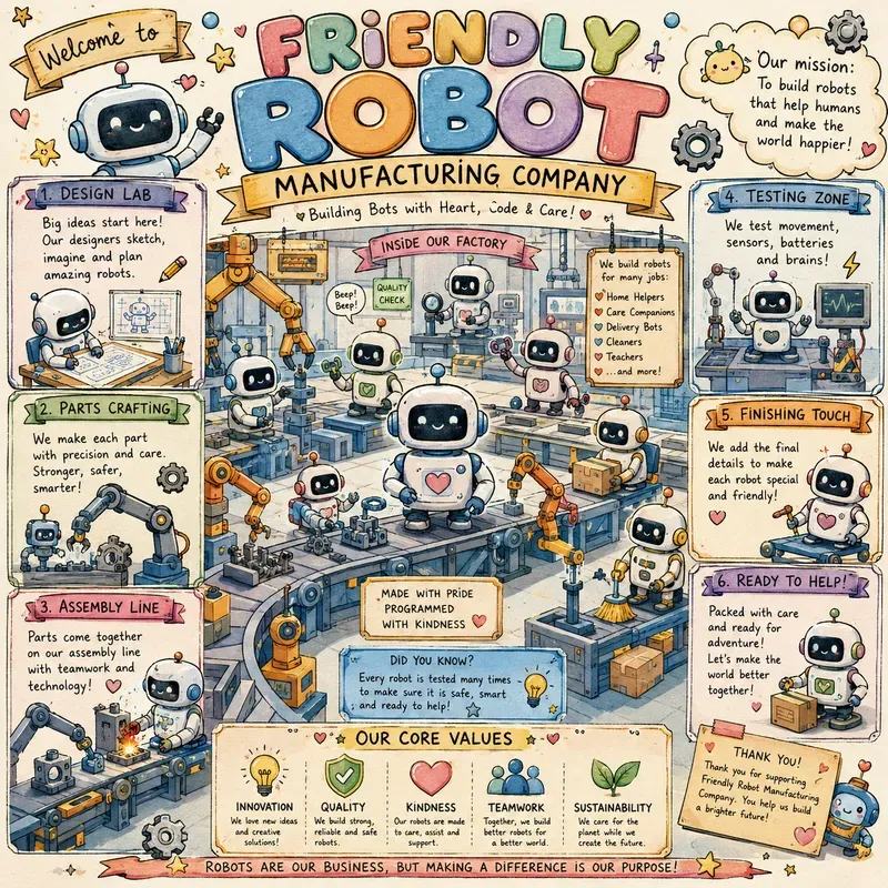 Cute Factory Learning Posters