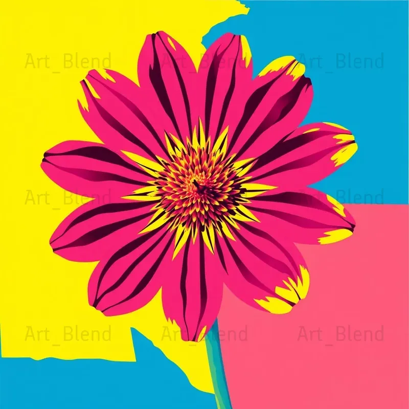 Vibrant Pop Art Floral Patterns
