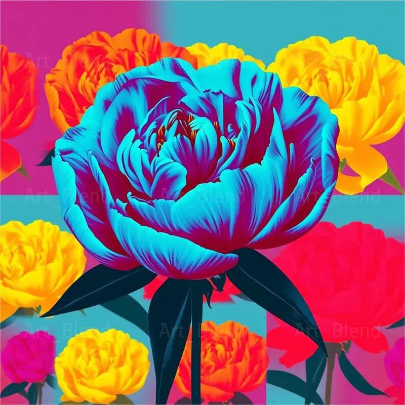 Vibrant Pop Art Floral Patterns