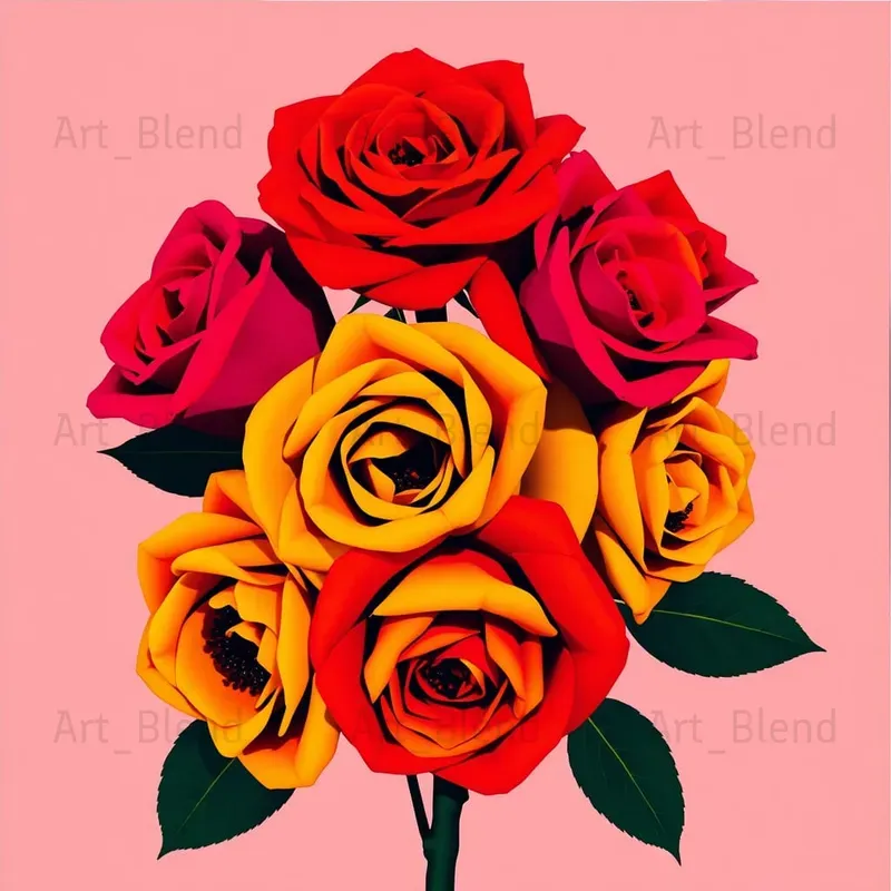 Vibrant Pop Art Floral Patterns