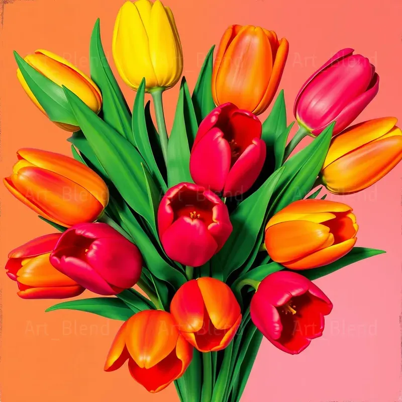 Vibrant Pop Art Floral Patterns