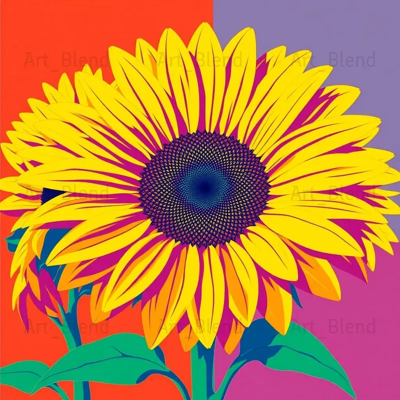 Vibrant Pop Art Floral Patterns