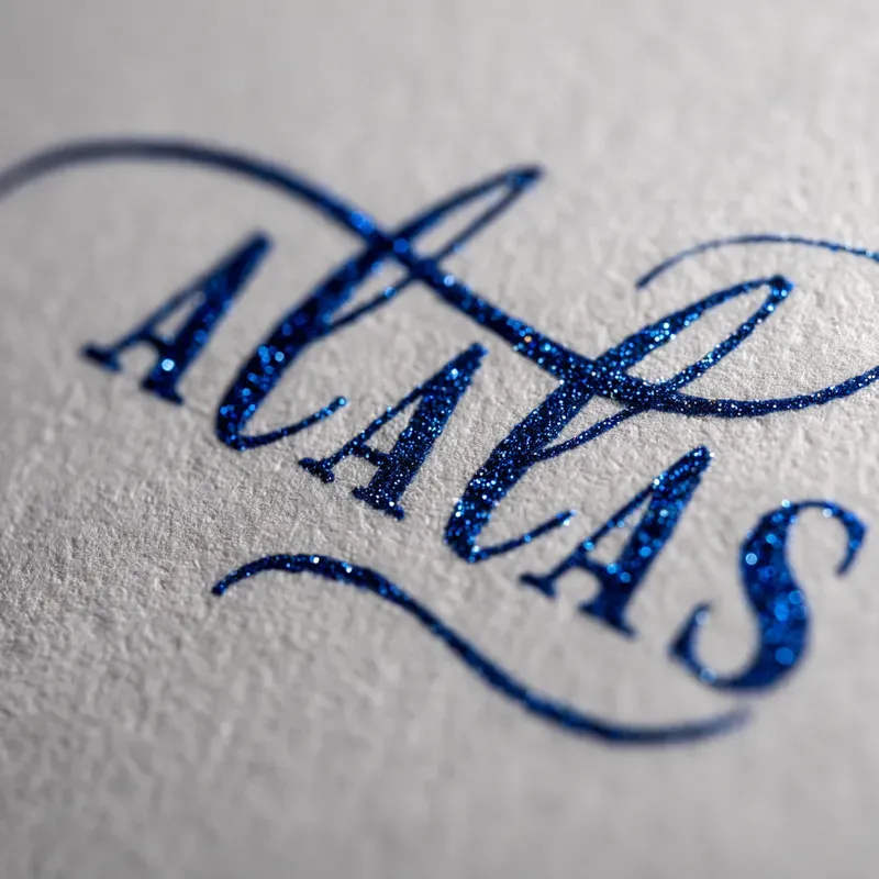 Elegant Cursive Glitter Lettering