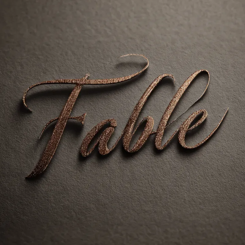 Elegant Cursive Glitter Lettering
