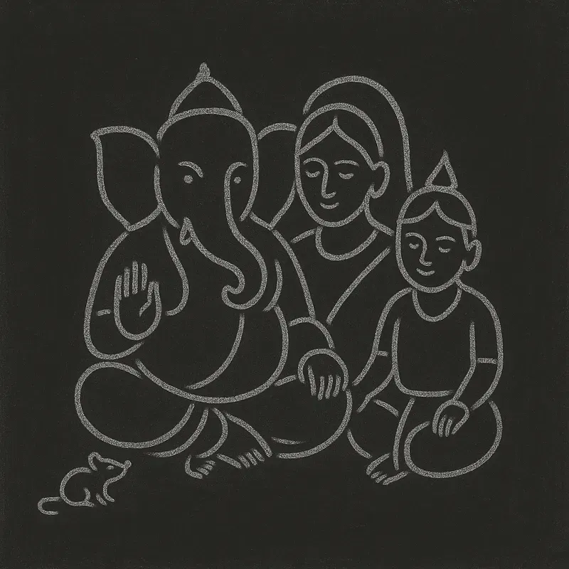 Minimalist Chalkboard Line Art