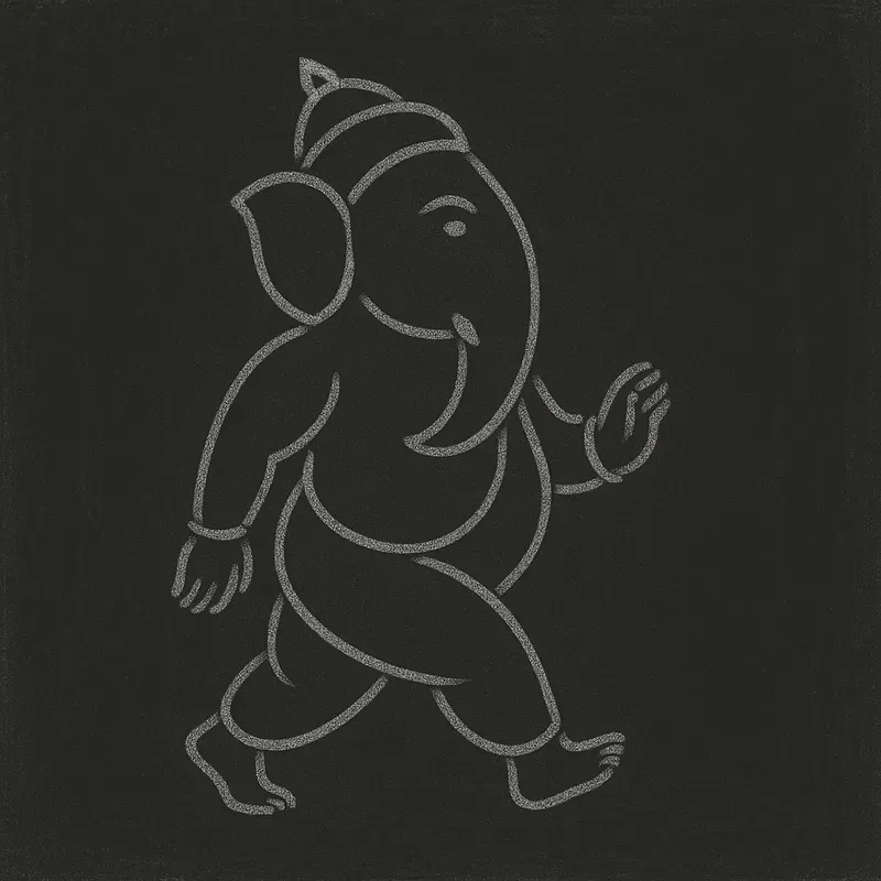 Minimalist Chalkboard Line Art
