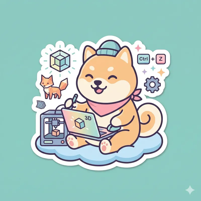 Cute Minimalist Tech Animal Stickers