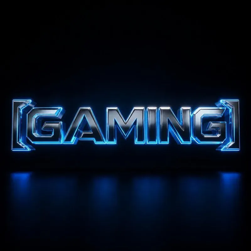 3D Futuristic Chrome Neon Typographies