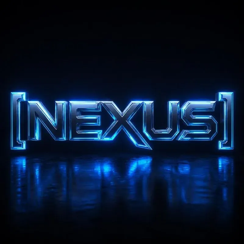 3D Futuristic Chrome Neon Typographies