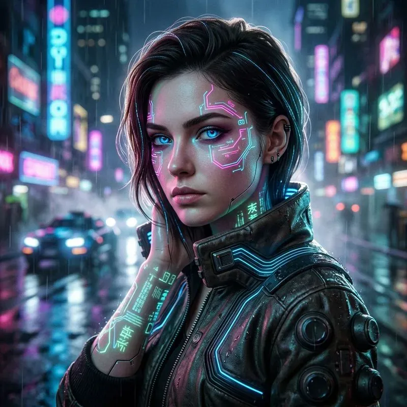 Ultrarealistic Cyberpunk Portrait Masters