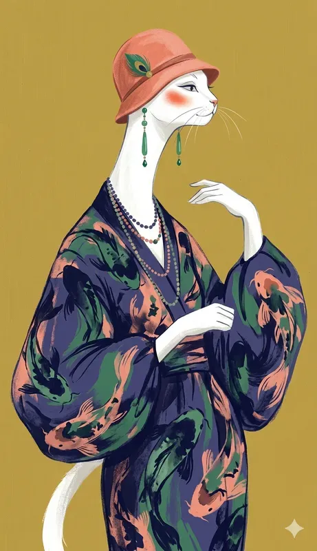 Modigliani Style Elongated Fashion Portraits