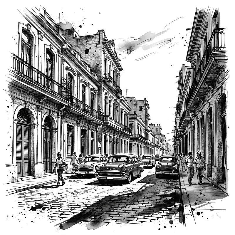 Urban City Ink Sketches
