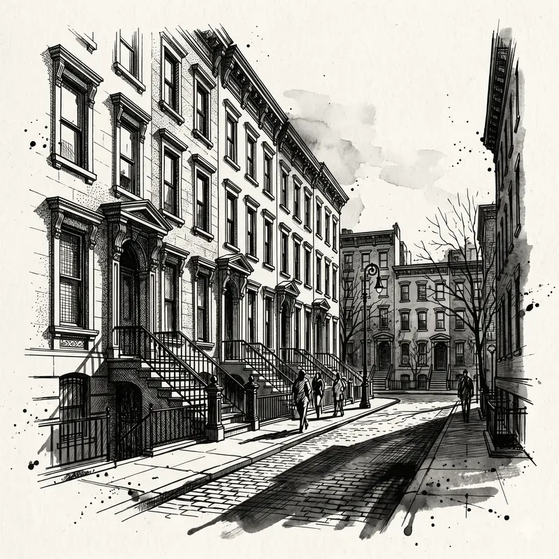 Urban City Ink Sketches