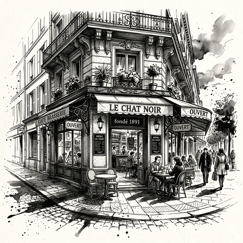 Urban City Ink Sketches