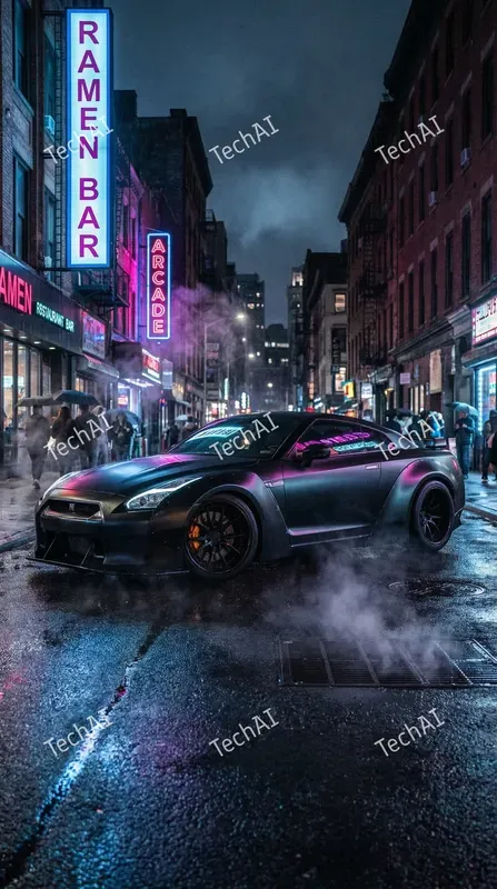 Cinematic Neon Night Auto Style