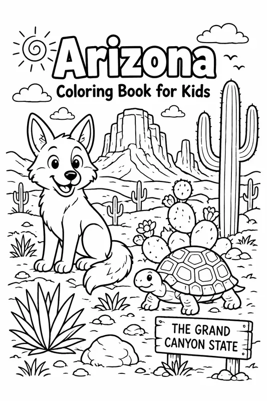 Kids Coloring Book Cover Generator