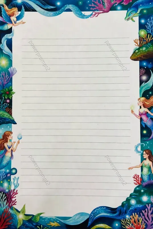 Vertical Fantasy Notebook Pages
