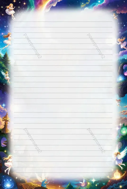 Vertical Fantasy Notebook Pages