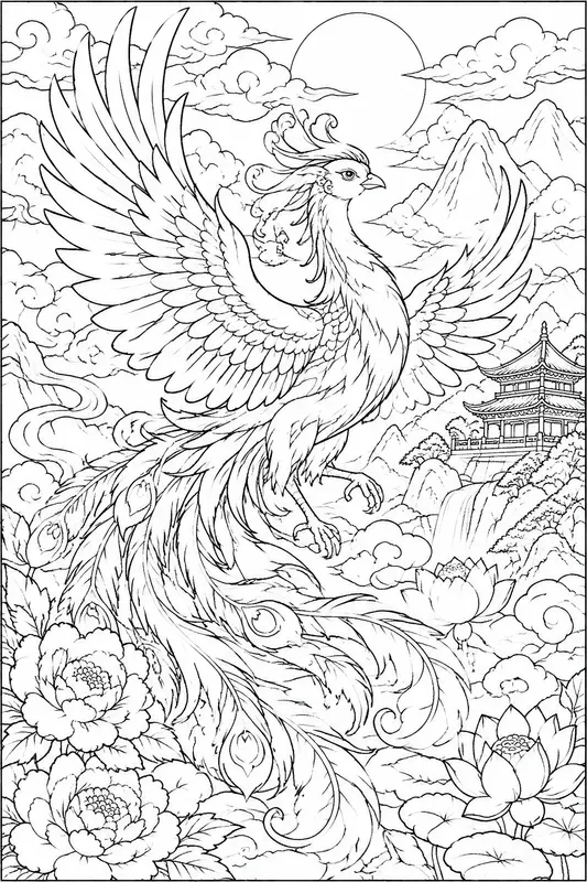 Chinese Style Animal Coloring Books