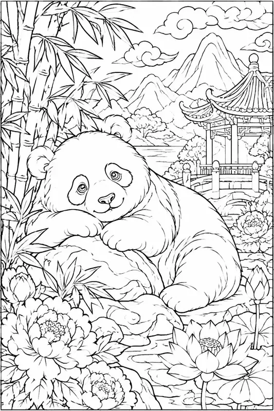Chinese Style Animal Coloring Books