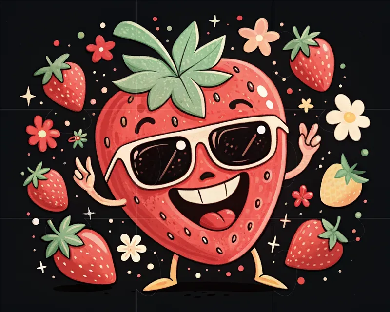 Cute Fruit Character Tshirt Designs