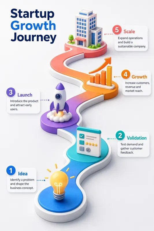 3D Career Journey Infographics
