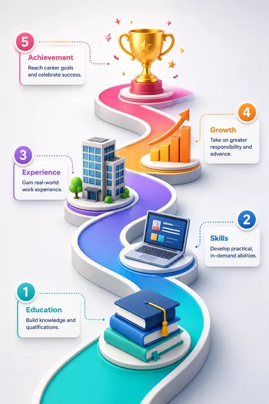 3D Career Journey Infographics