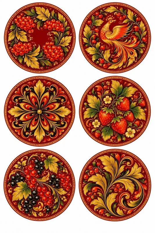 Russian Khokhloma Panel Sheets