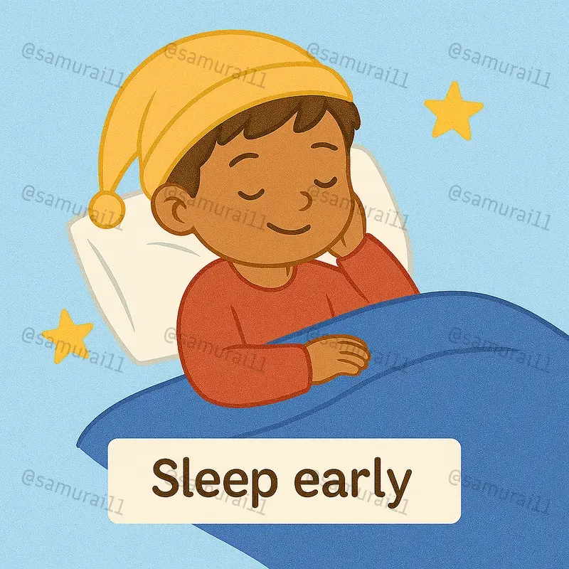 Happy Kids Daily Habits Flashcards
