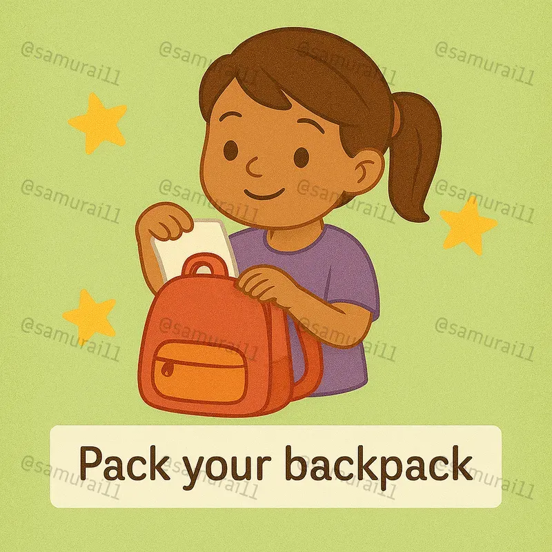 Happy Kids Daily Habits Flashcards