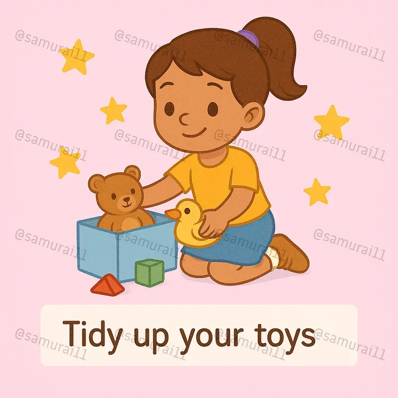 Happy Kids Daily Habits Flashcards