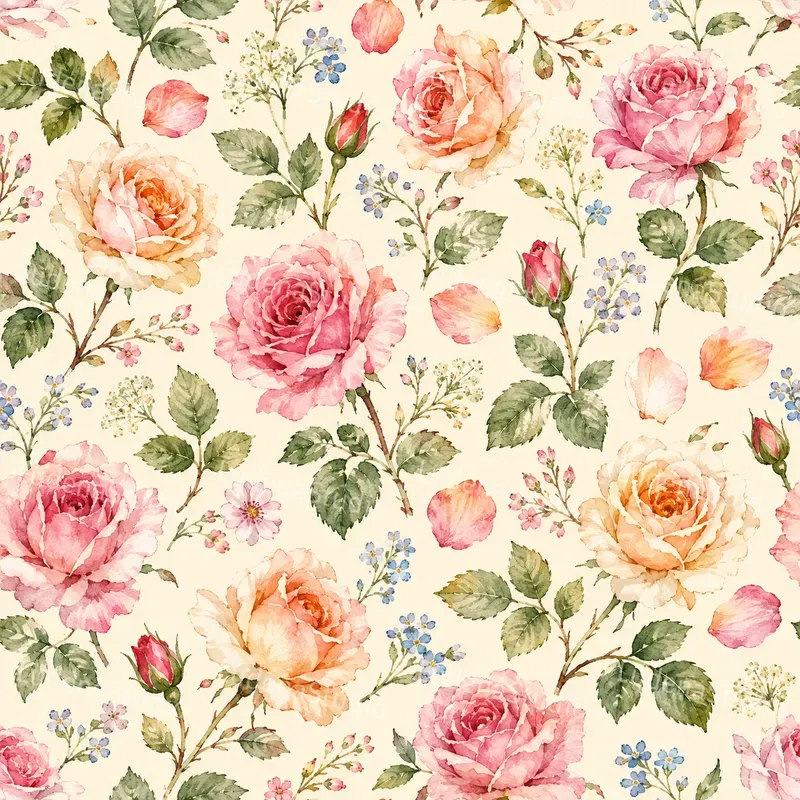 Seamless Botanical Wc Patterns
