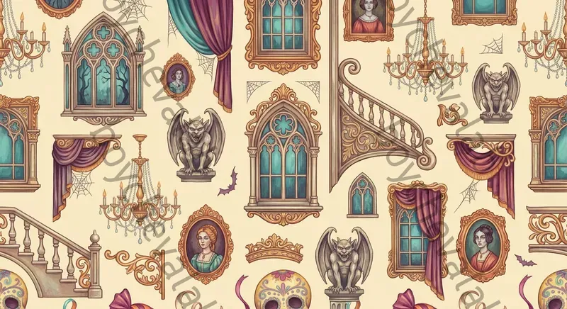 Halloween Monster Seamless Patterns