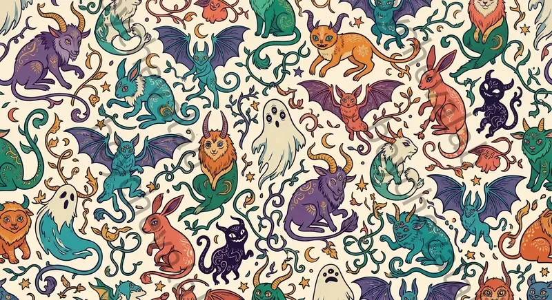 Halloween Monster Seamless Patterns