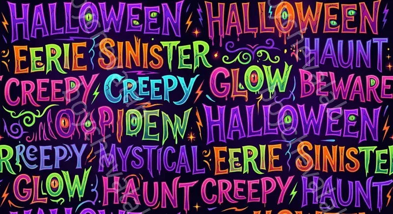 Halloween Monster Seamless Patterns