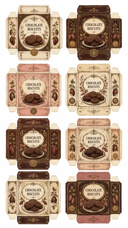 Vintage Biscuit Wrapper Cutouts Sheets